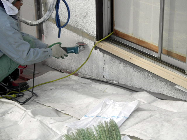 雨漏り工事の模様